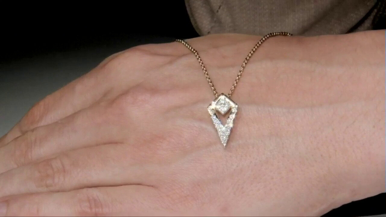 Video 14K VVS1 (G) Diamond Gold Pendant (Annette)