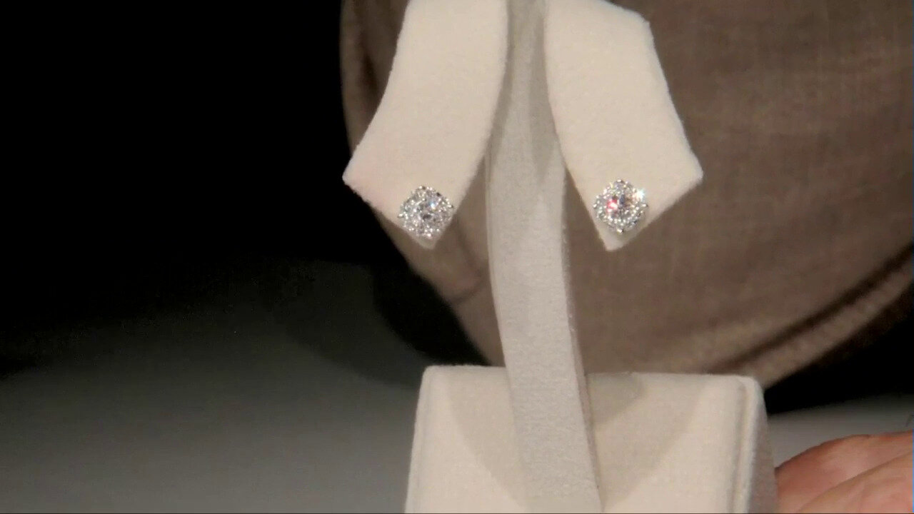 Video 14K VVS1 (G) Diamond Gold Earrings (Annette)