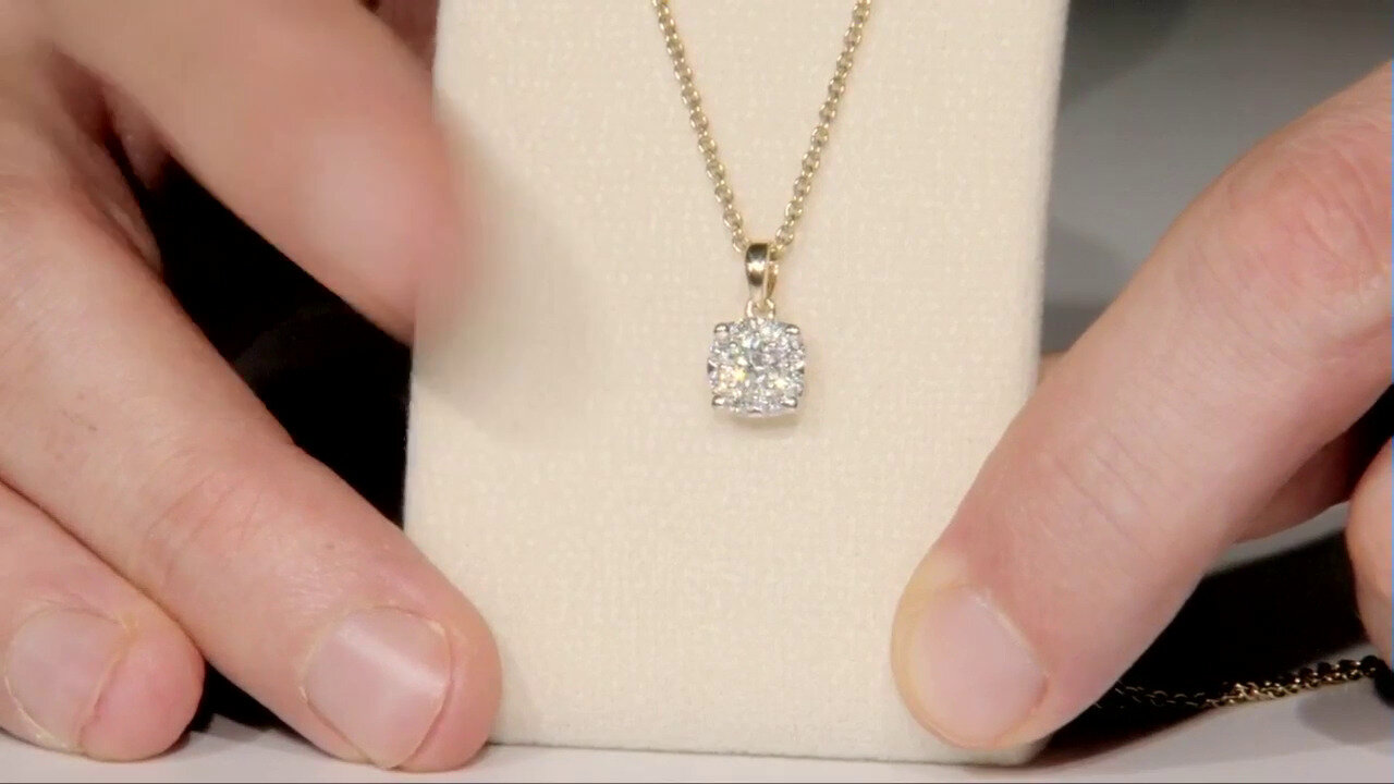 Video 14K VVS1 (G) Diamond Gold Pendant (Annette)