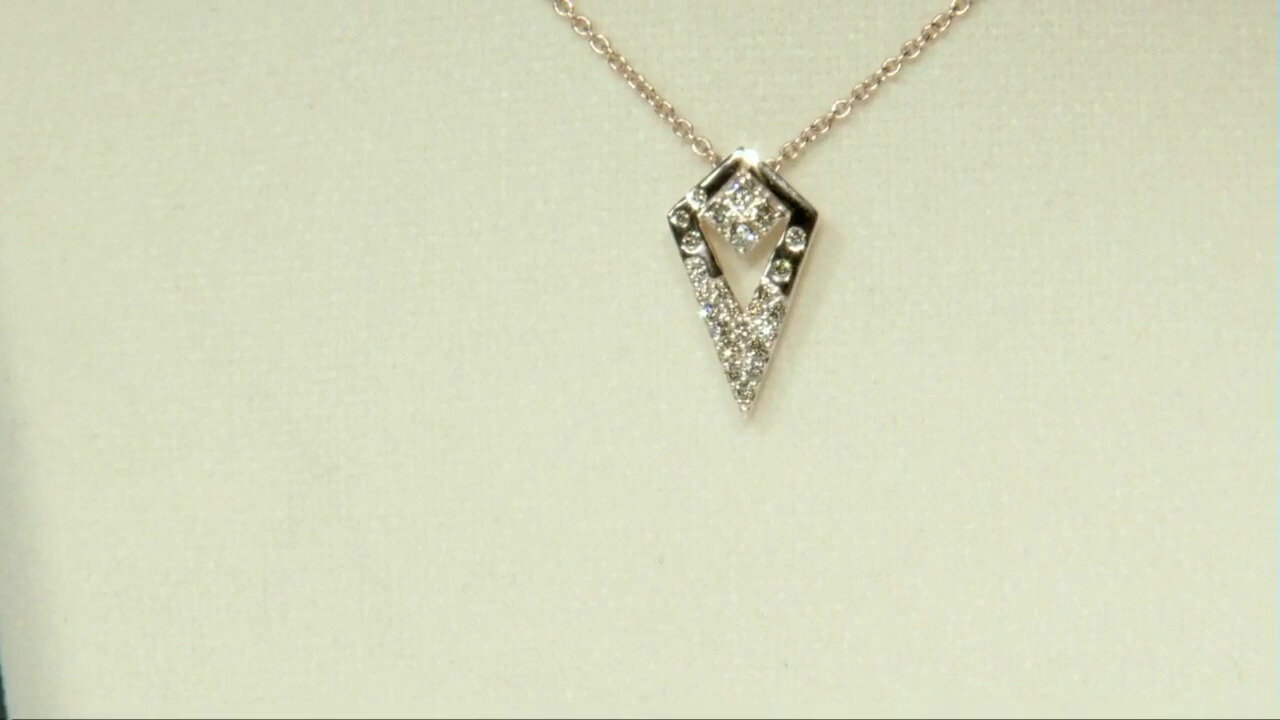 Video 9K SI1 Argyle Rose De France Diamond Gold Pendant (Annette)