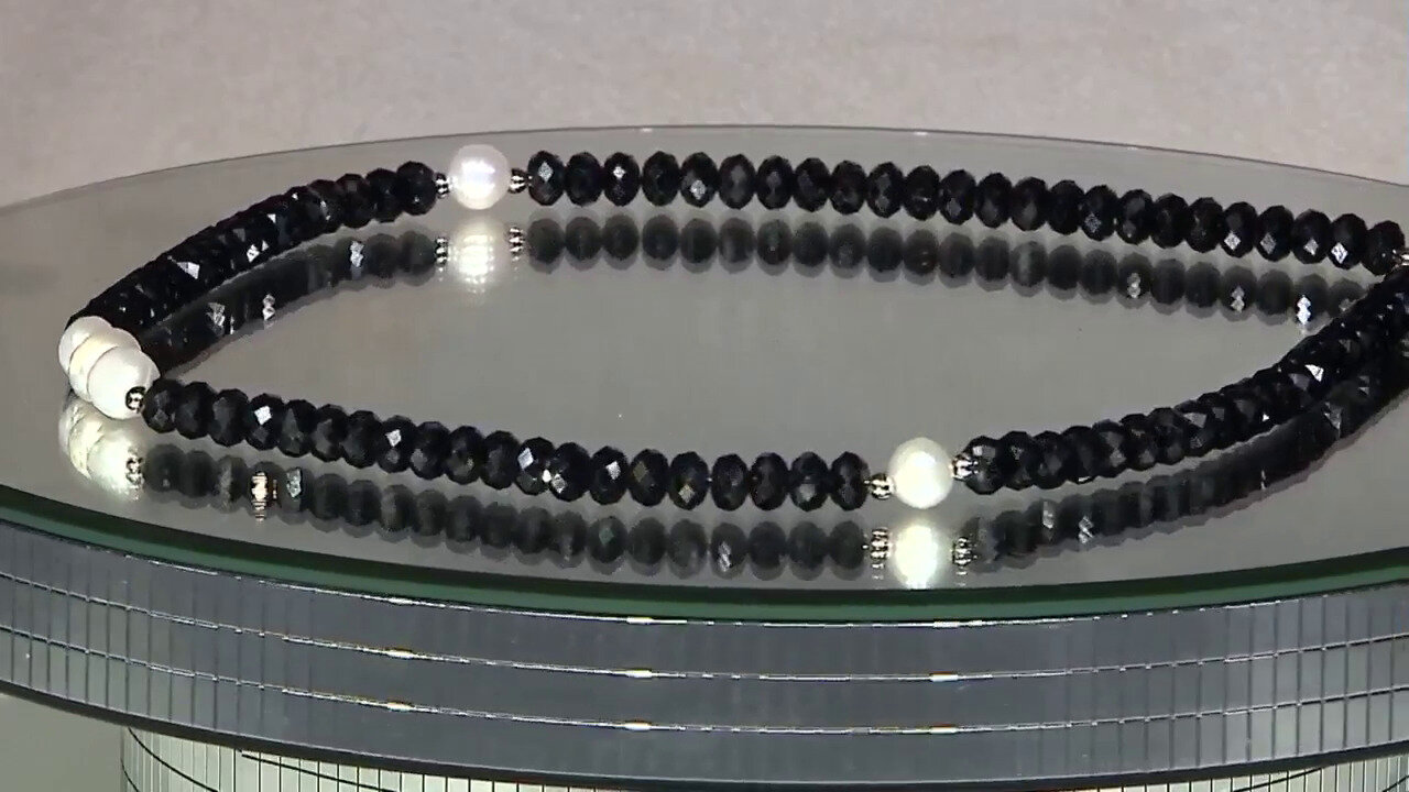 Video Black Spinel Silver Necklace