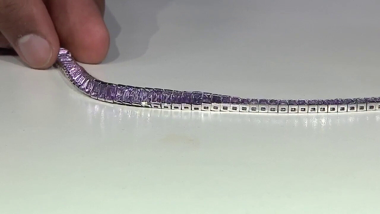 Video Bolivian Amethyst Silver Bracelet