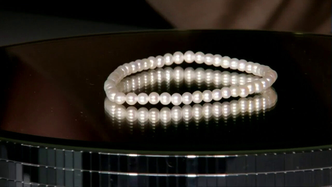 Video White Freshwater Pearl Bracelet (TPC)