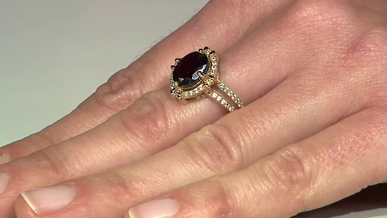 Video Indian Garnet Silver Ring