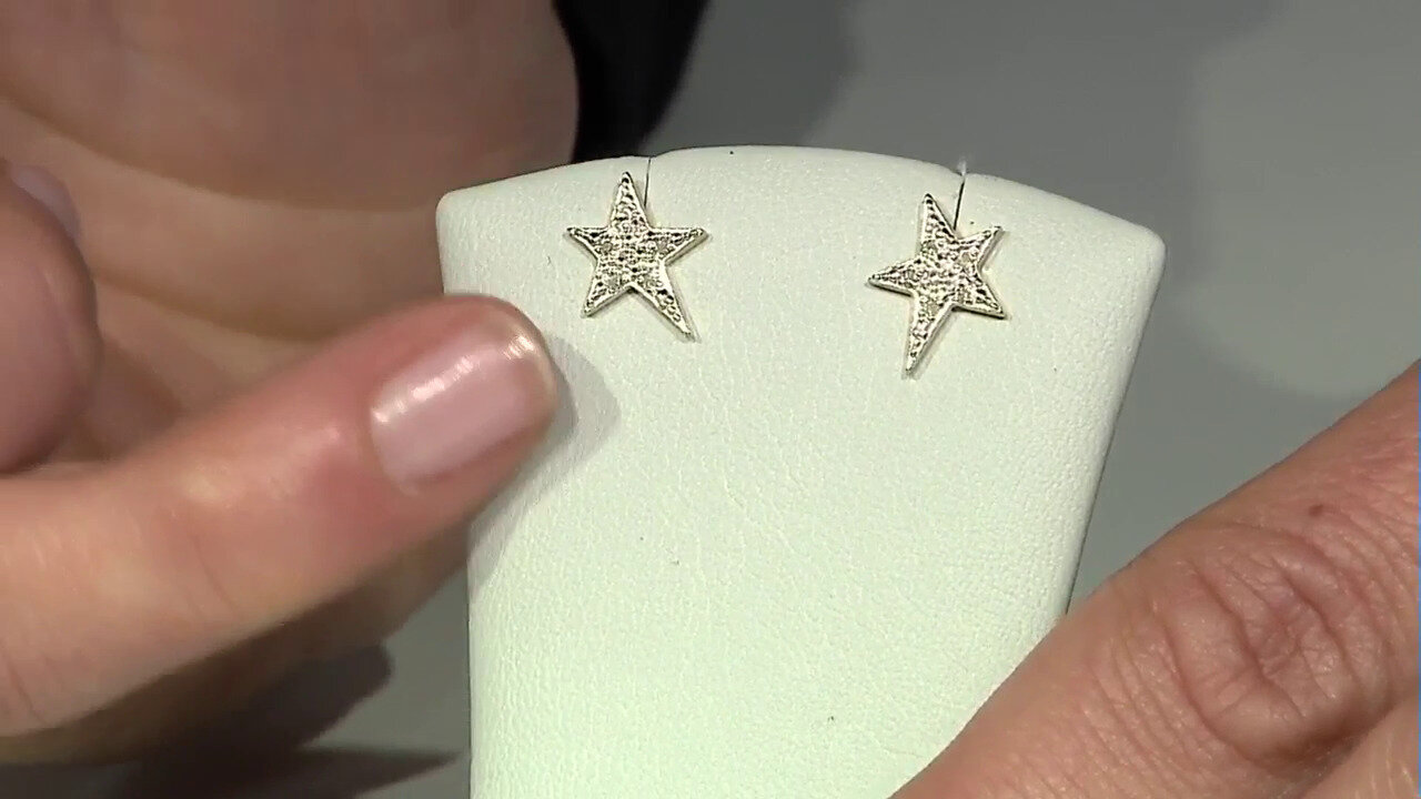 Video I3 (I) Diamond Silver Earrings
