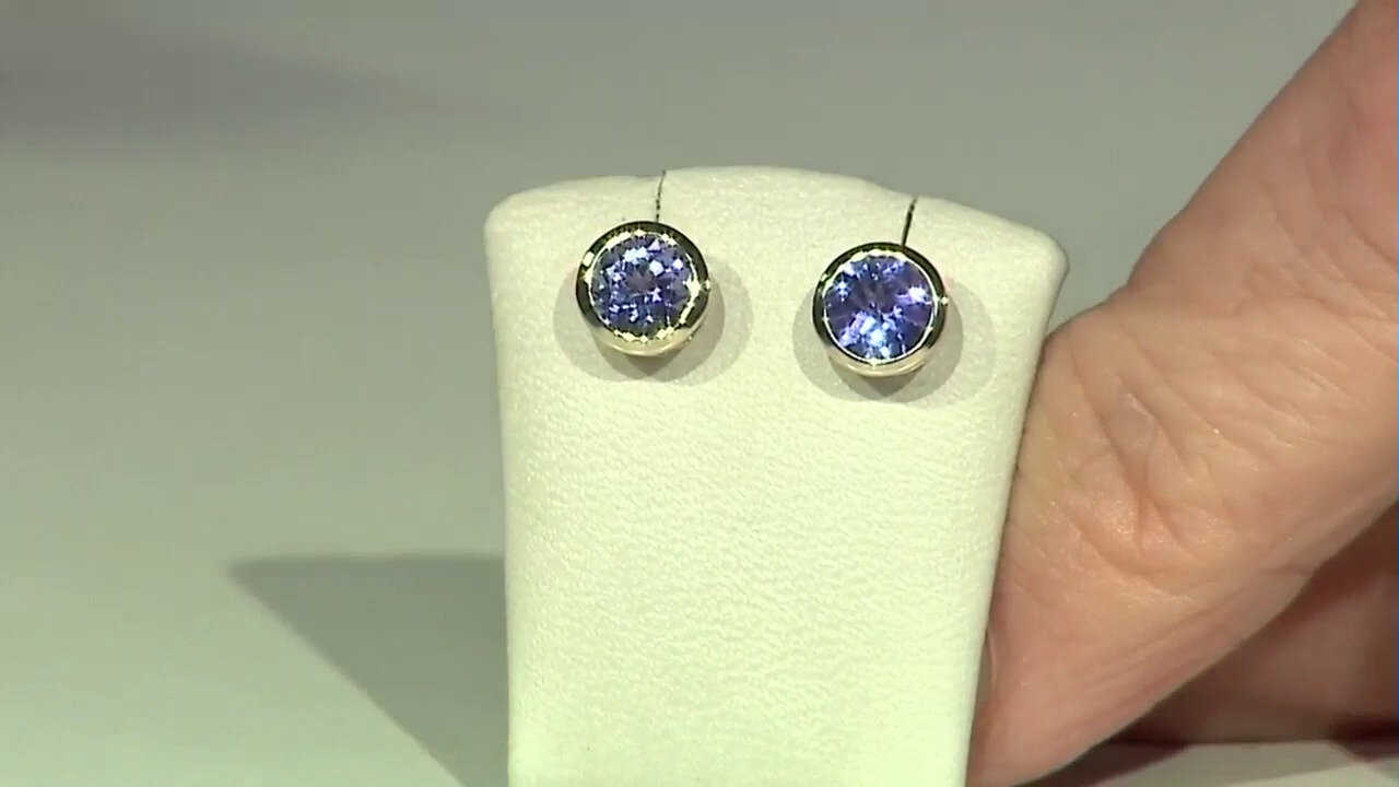 Video 9K Tanzanite Gold Earrings