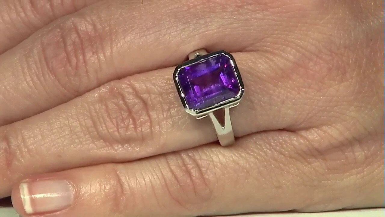 Video Siberian Amethyst Silver Ring