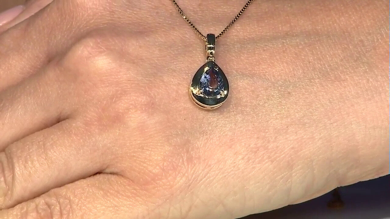 Video 9K Unheated Tanzanite Gold Pendant