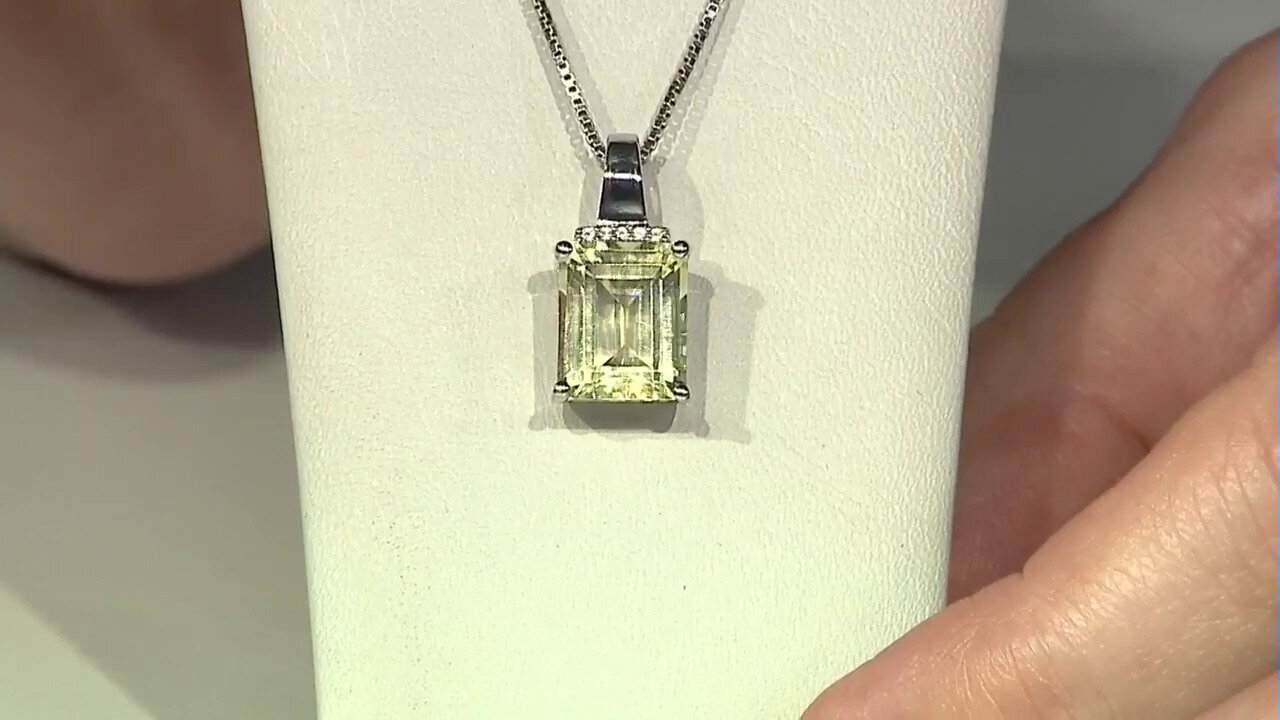 Video Lemon Quartz Silver Pendant