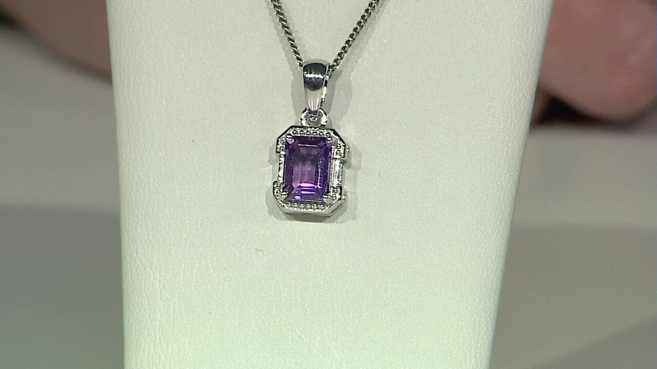 Video Amethyst Silver Pendant