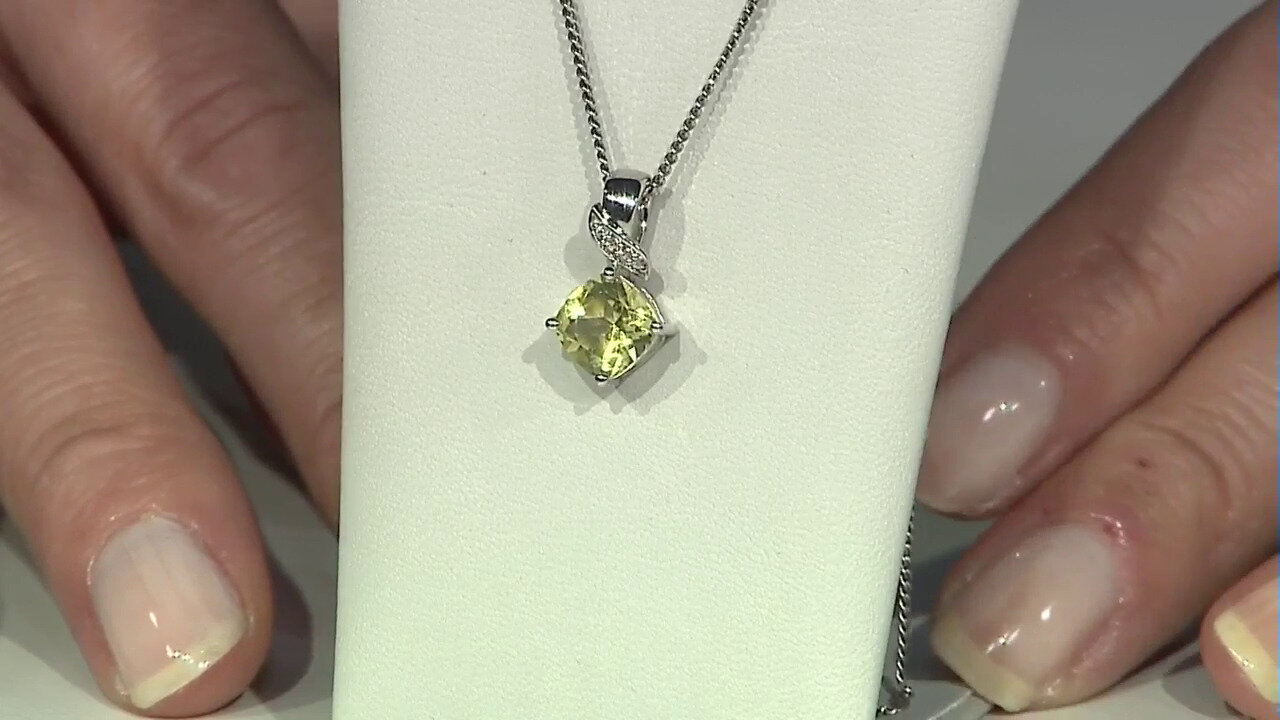 Video Lemon Quartz Silver Pendant