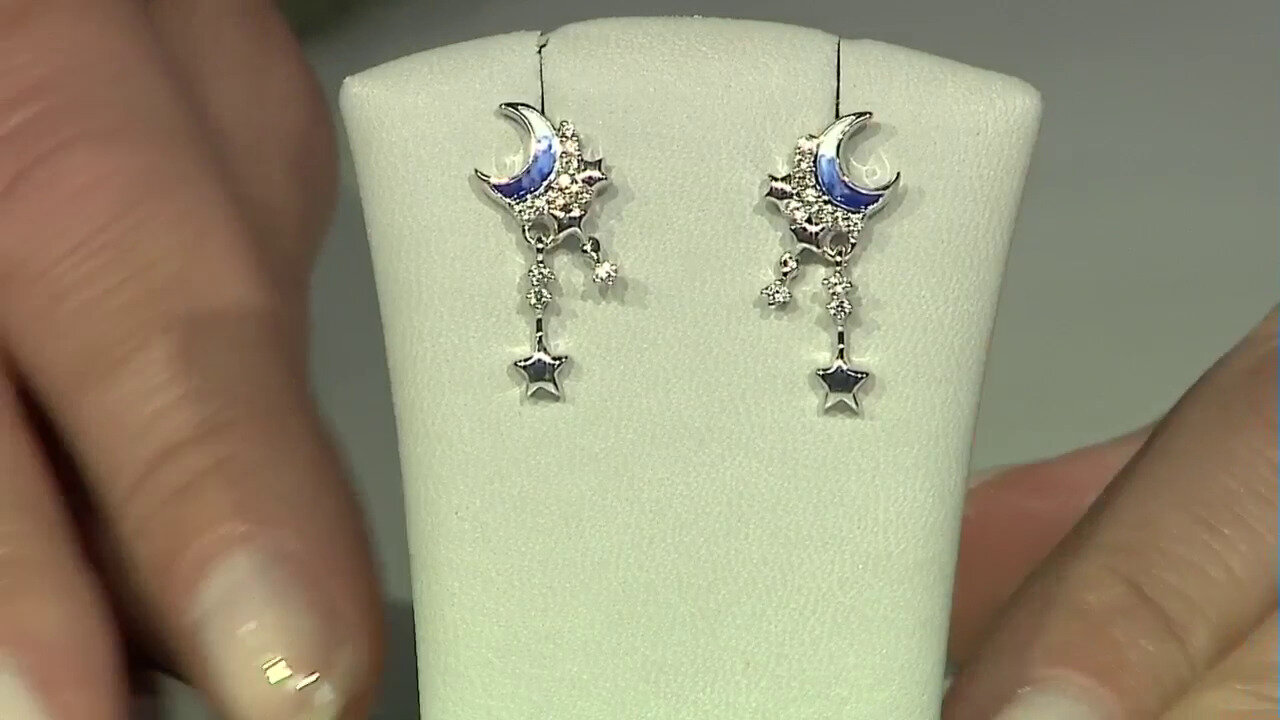 Video Zircon Silver Earrings