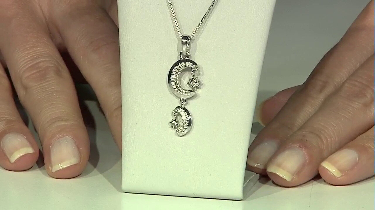 Video Zircon Silver Pendant