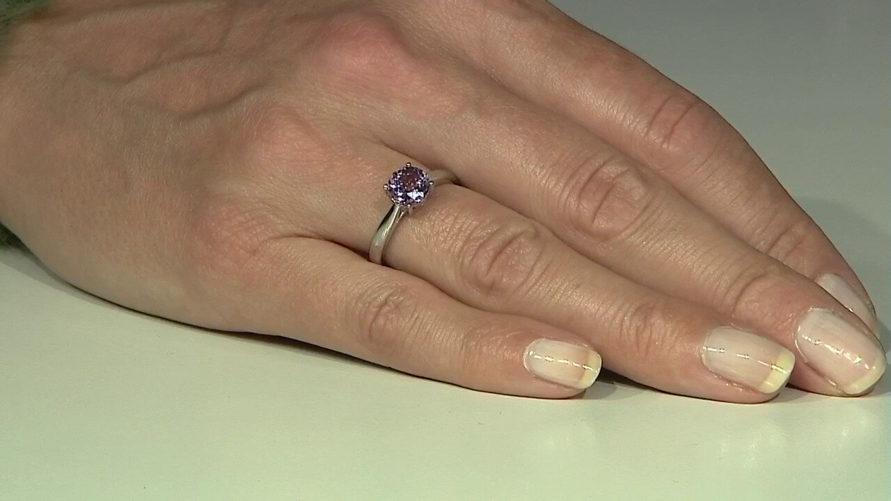 Video Rose de France Amethyst Silver Ring