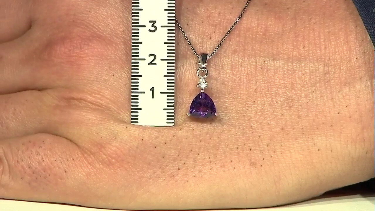 Video Amethyst Silver Pendant