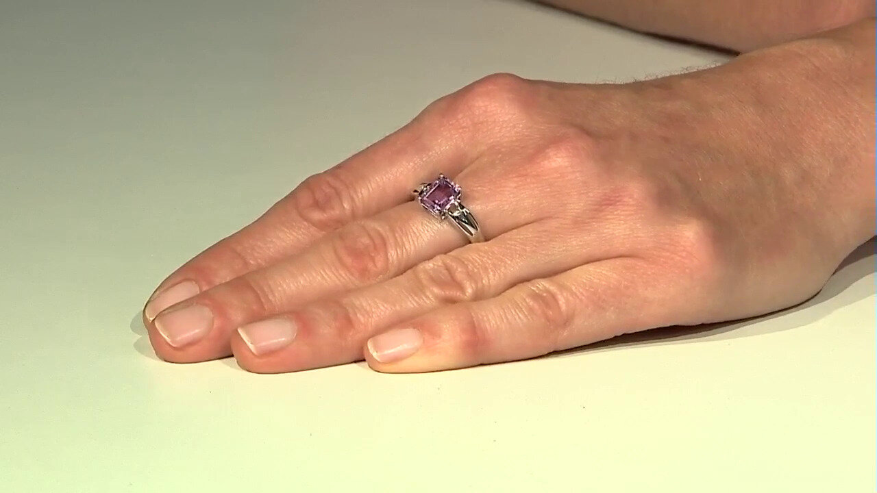 Video Amethyst Silver Ring