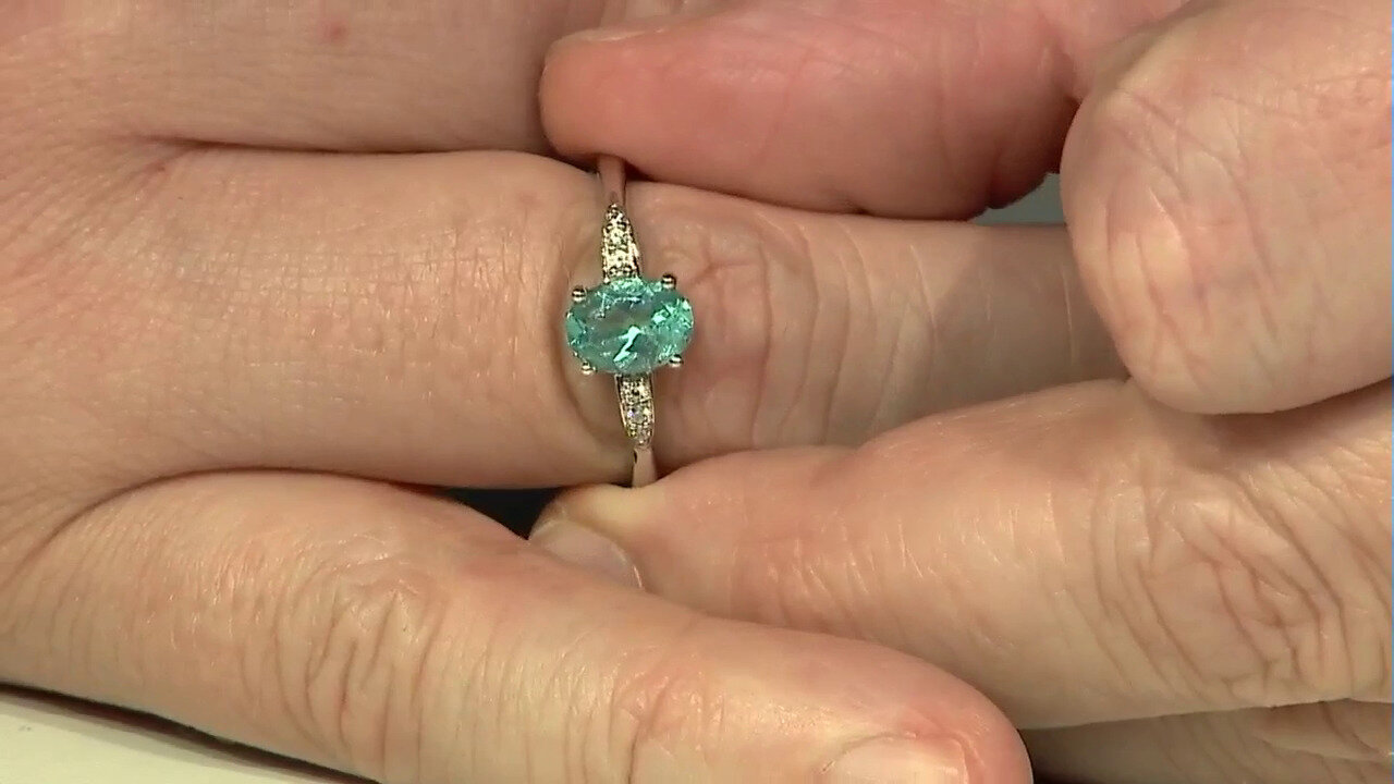 Video Blue Apatite Silver Ring