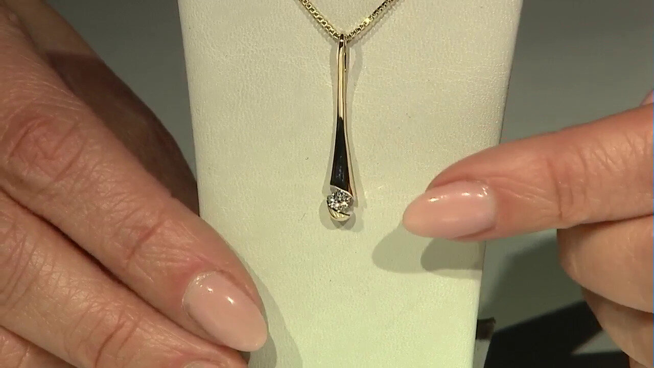 Video 9K SI1 (G) Diamond Gold Pendant (Annette)