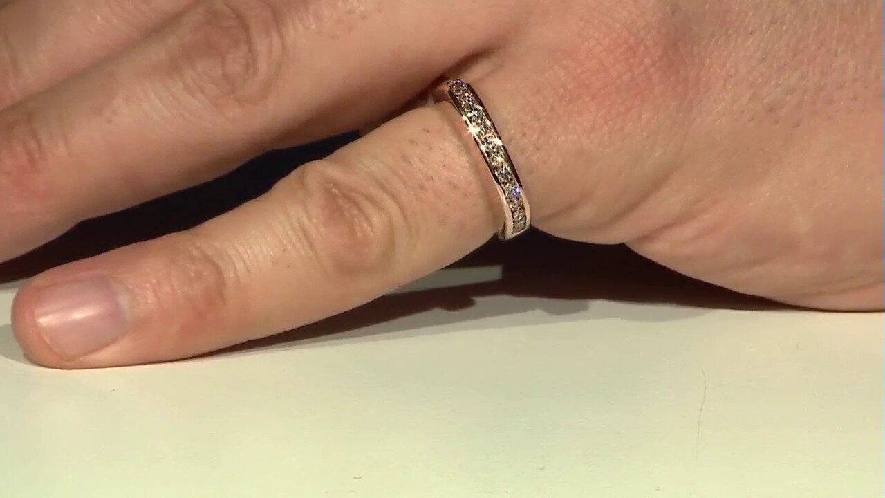 Video 9K SI1 Argyle Rose De France Diamond Gold Ring (Annette)