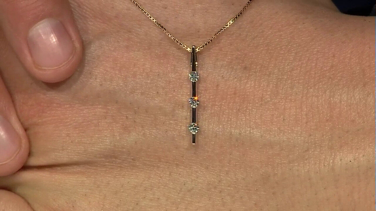 Video 9K VVS1 (G) Diamond Gold Pendant (Annette)