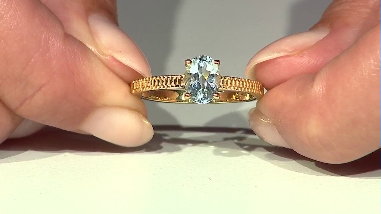 Video Anillo en plata con Topacio azul cielo