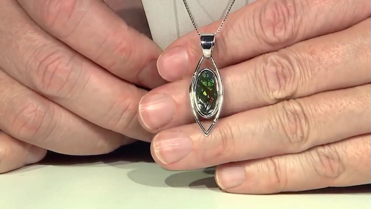 Video Ammolite Silver Pendant