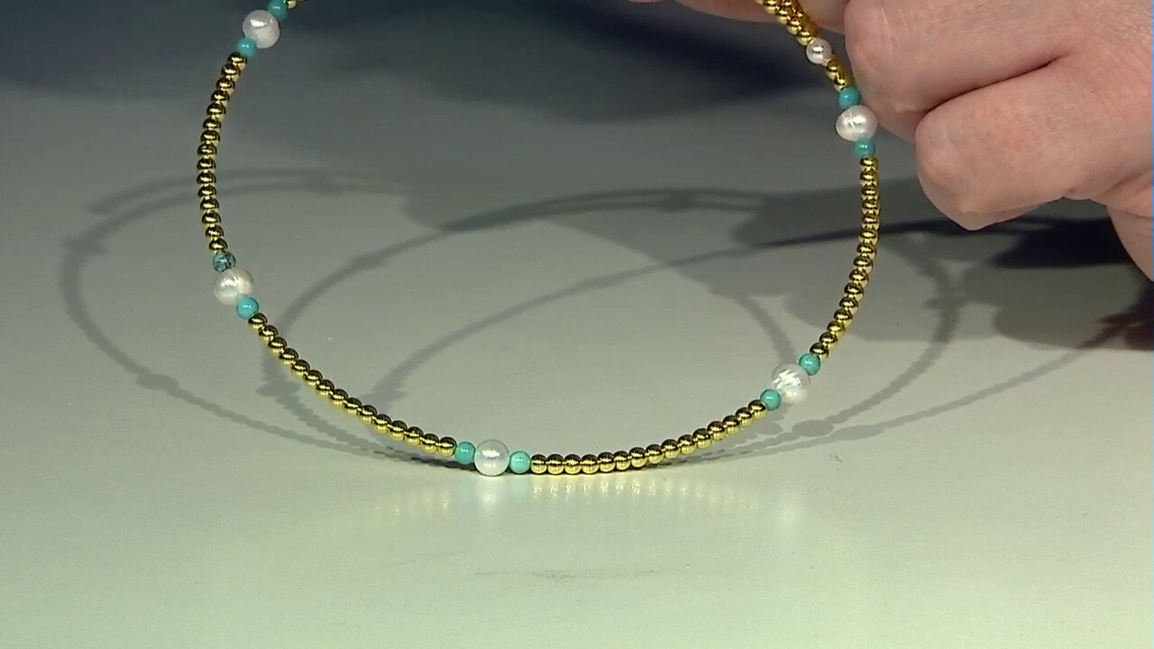 Video Turquoise Steel Choker (Riya)