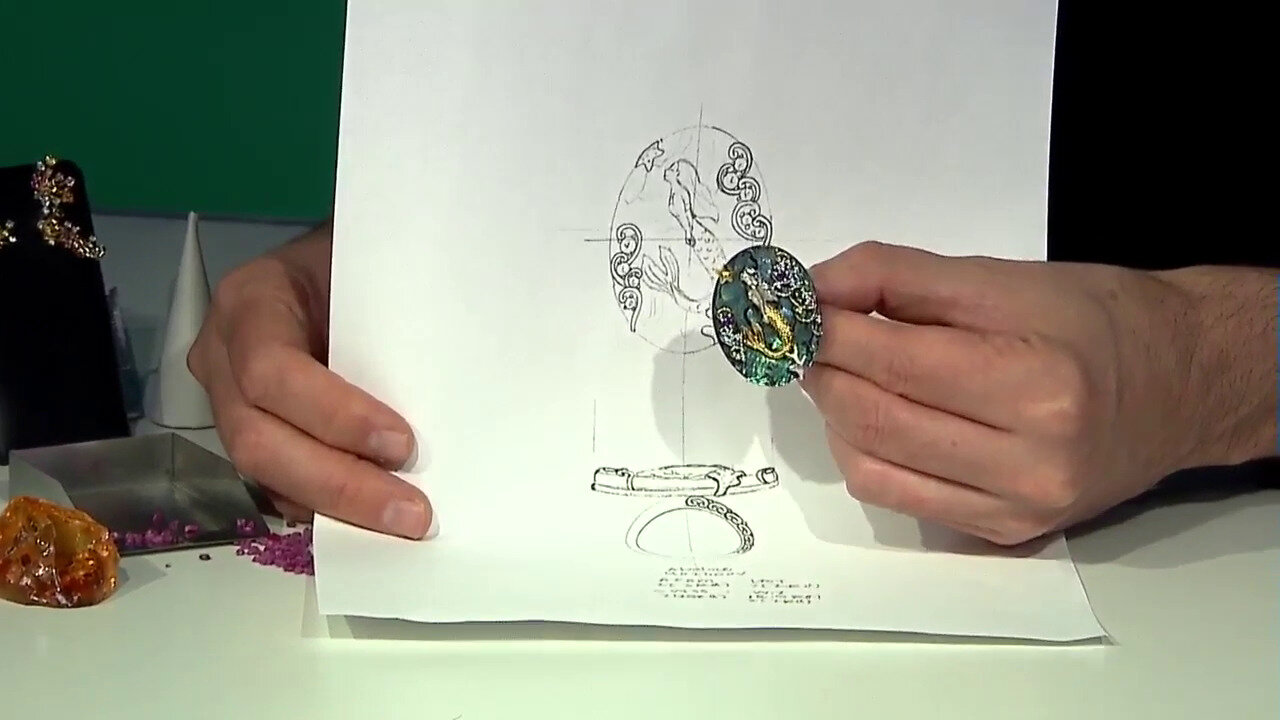 Video Anillo en plata con Concha de Abalone (Gems en Vogue)