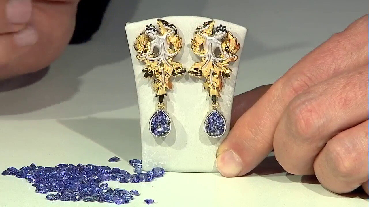 Video Tanzanite Silver Earrings (Gems en Vogue)