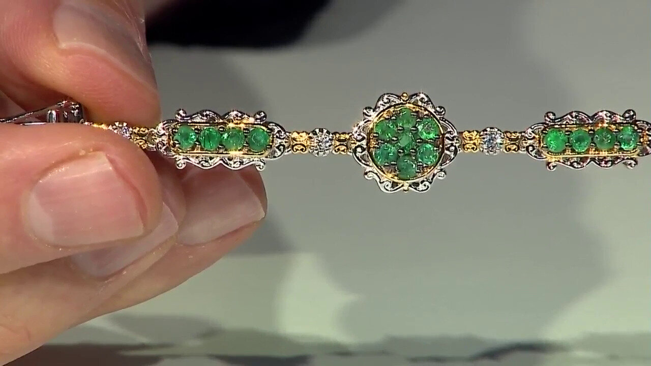 Video Bracelet en argent et Emeraude de Zambie (Gems en Vogue)