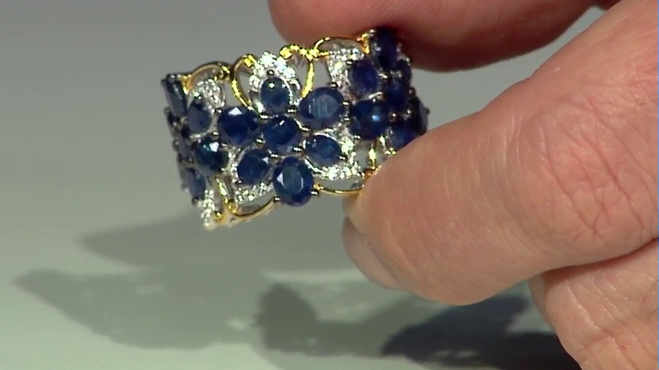 Video Blue Sapphire Silver Ring (Gems en Vogue)