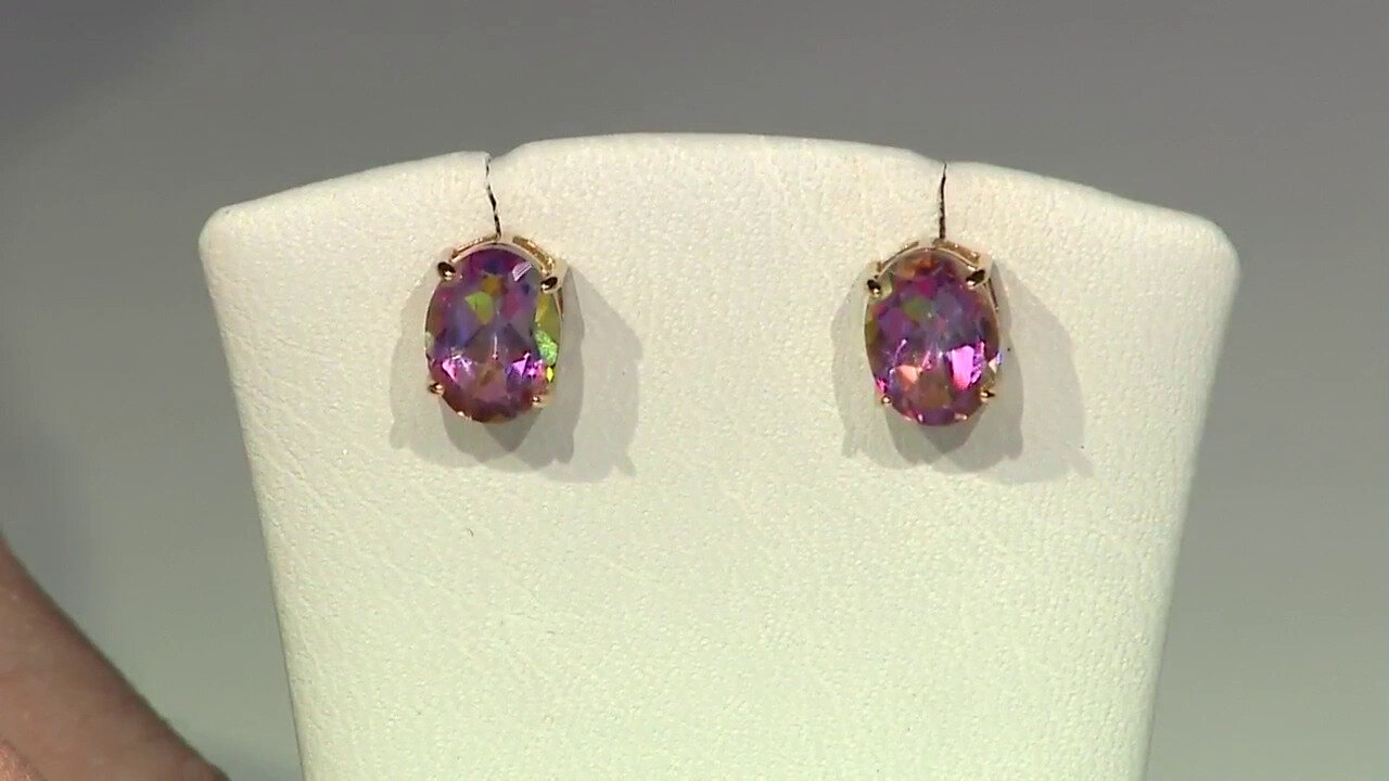 Video 9K Zircon Gold Earrings