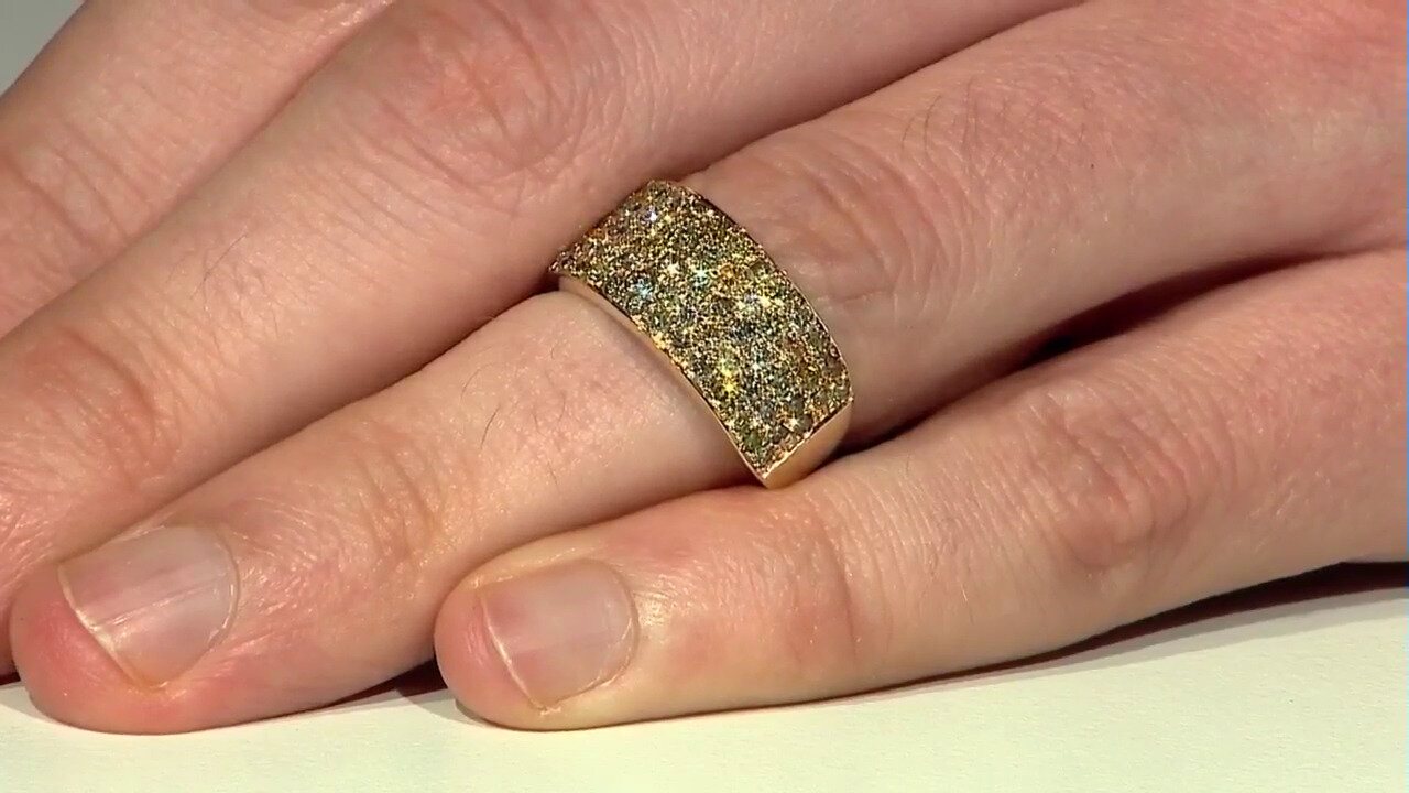 Video 14K SI2 Fancy Diamond Gold Ring (CIRARI)