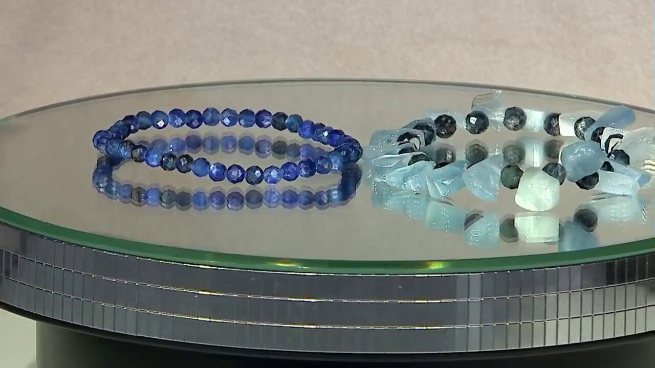 Video Armband met Braziliaanse Aquamarijnen