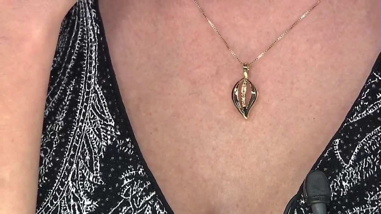 Video I3 Brown Diamond Silver Pendant