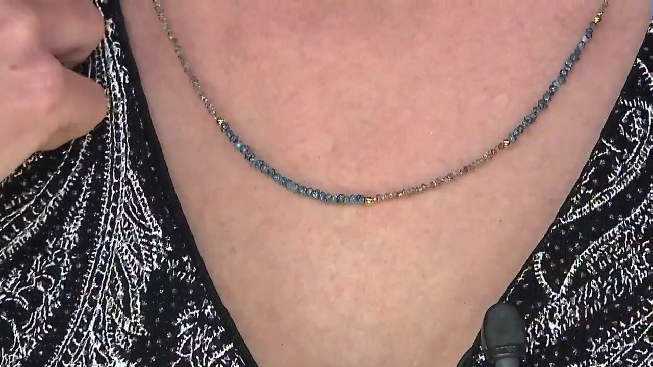 Video Blue Diamond Silver Necklace