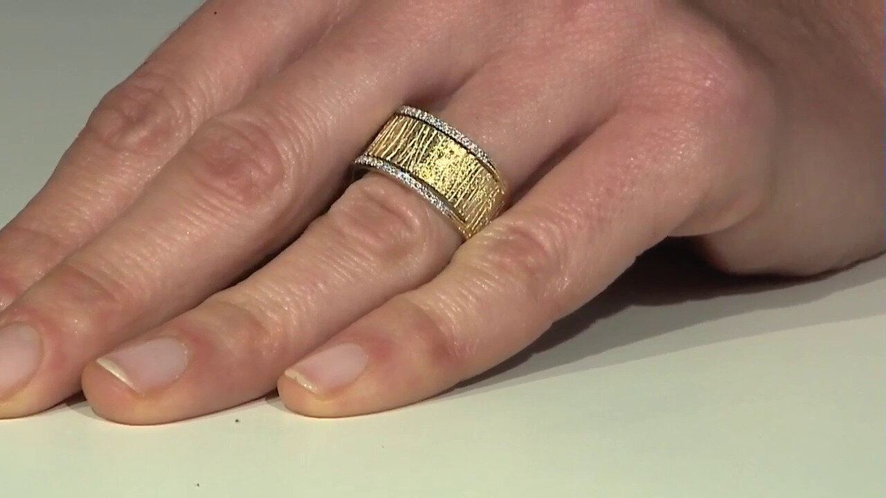 Video Gouden ring met SI1 (H) Diamanten