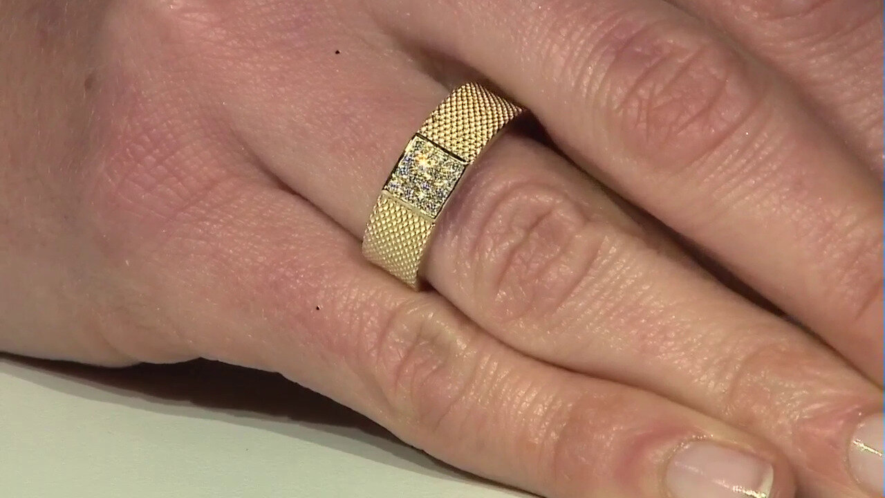 Video 14K SI1 (H) Diamond Gold Ring