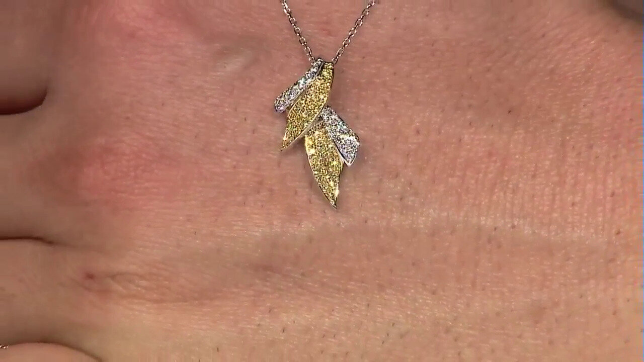 Video Collier en or et Diamant SI2 jaune (CIRARI)