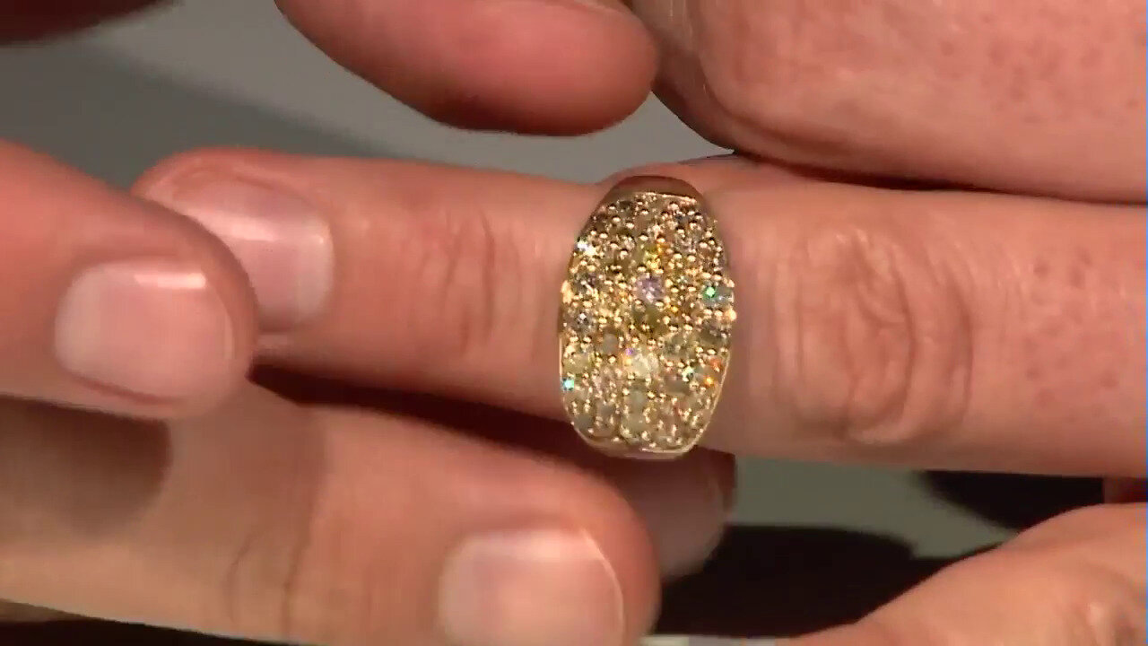 Video 14K SI2 Fancy Diamond Gold Ring (CIRARI)