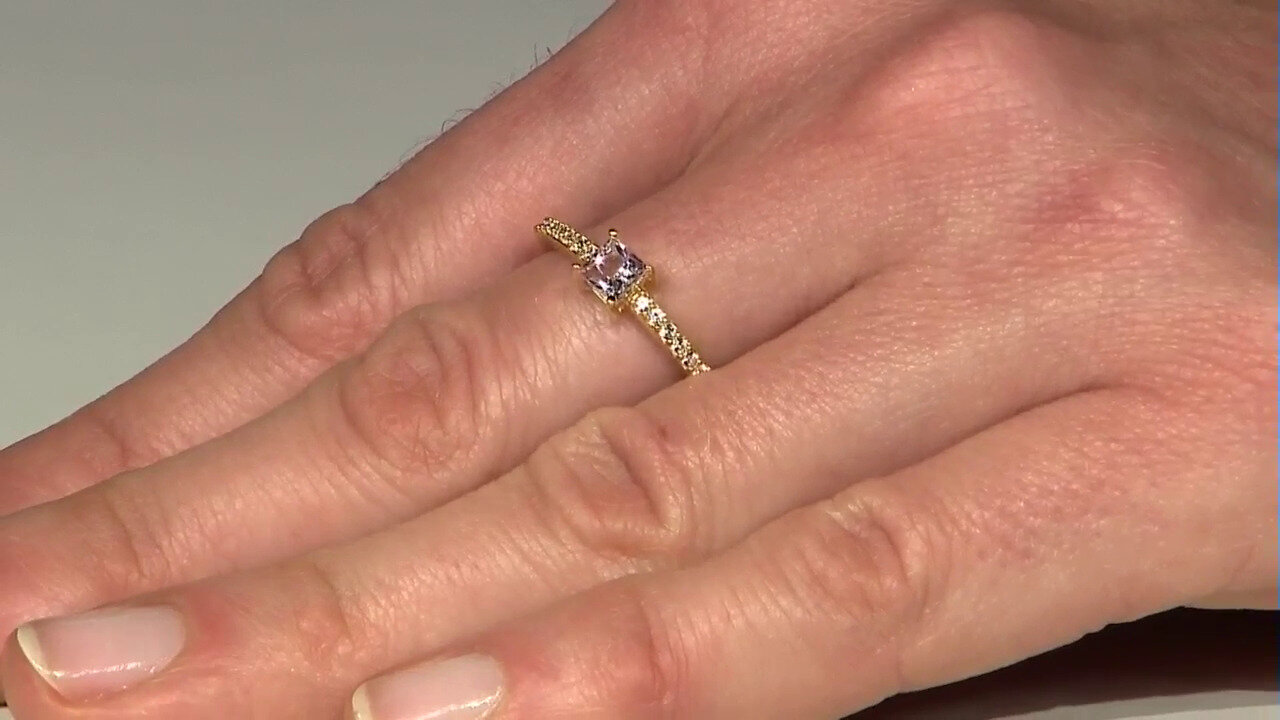 Video Bague en argent et Améthyste Rose de France