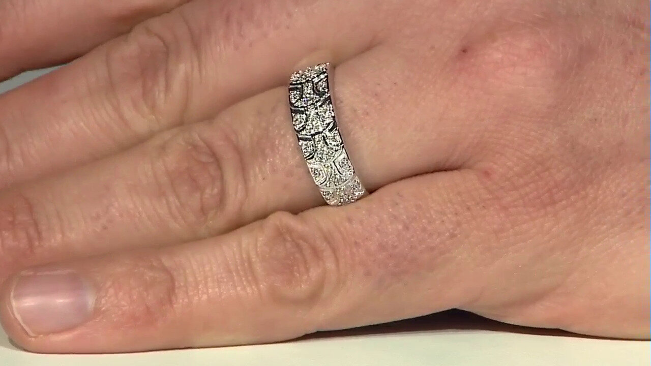 Video Zilveren ring met zirkonen