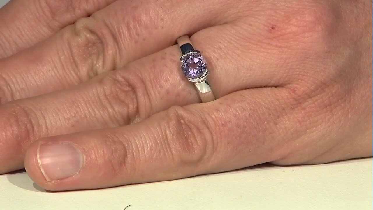 Video Anillo en plata con Amatista Rosa de Francia