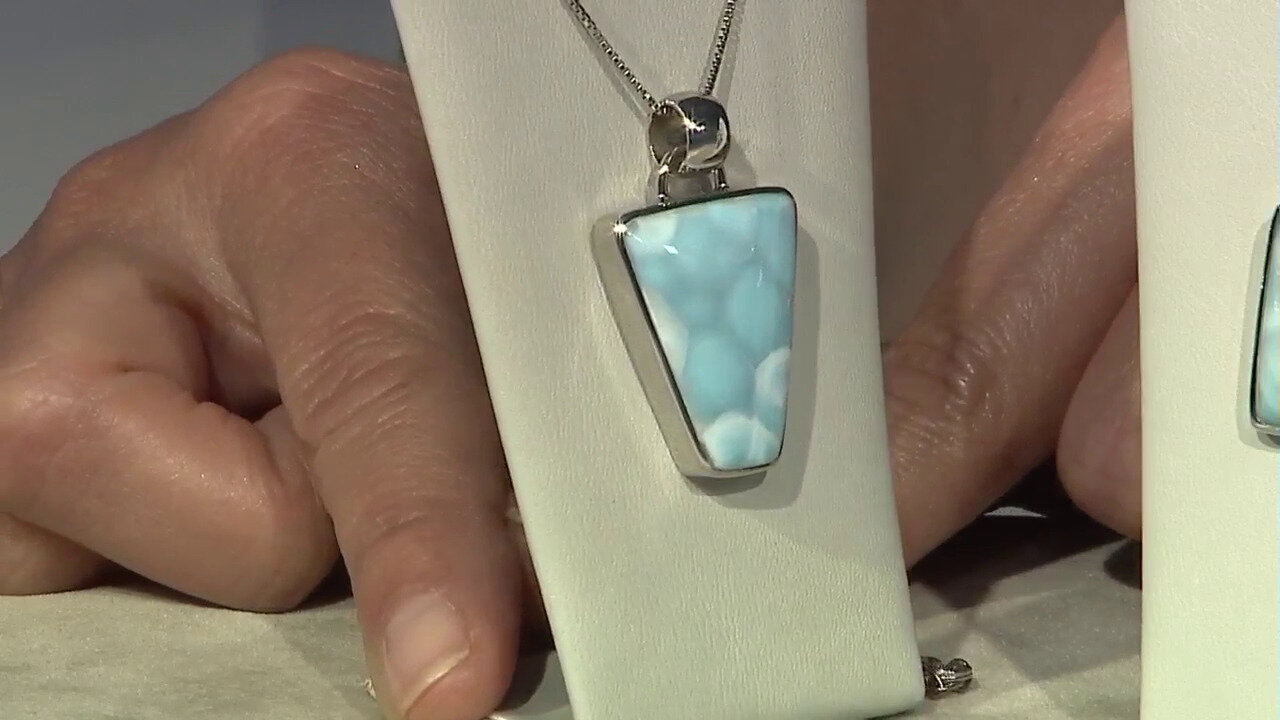 Video Larimar Silver Pendant