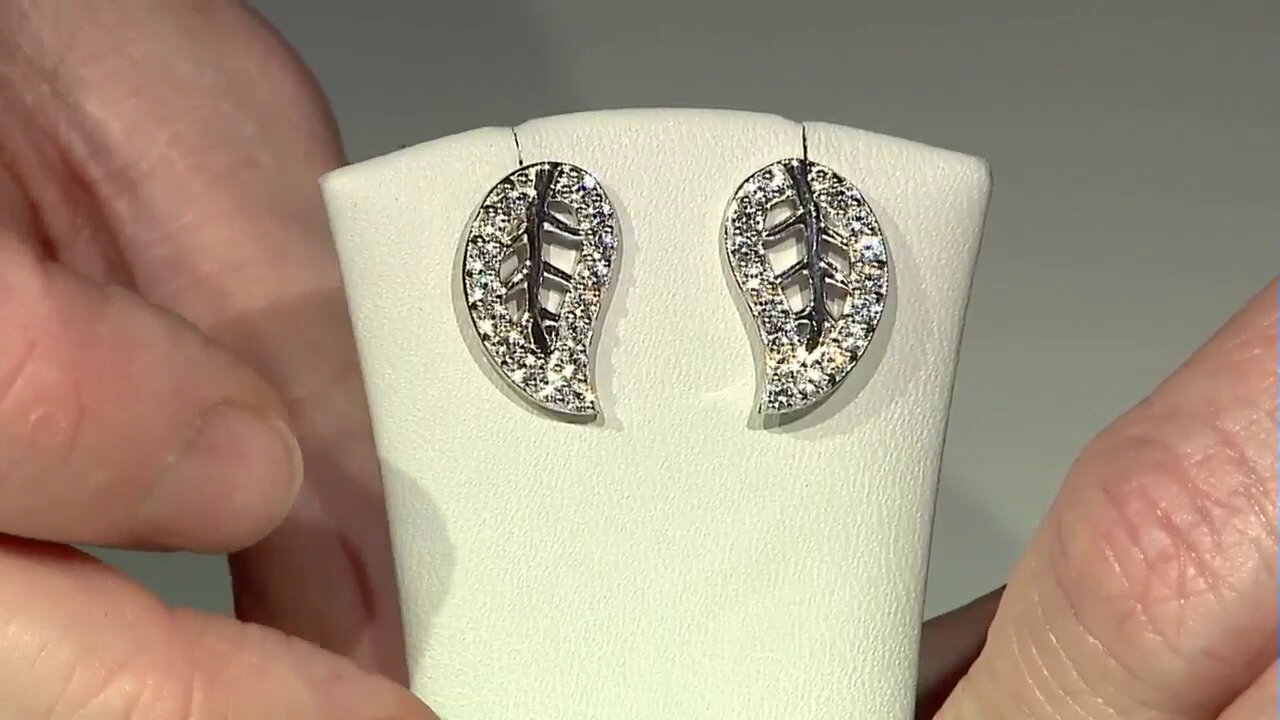 Video Zircon Silver Earrings