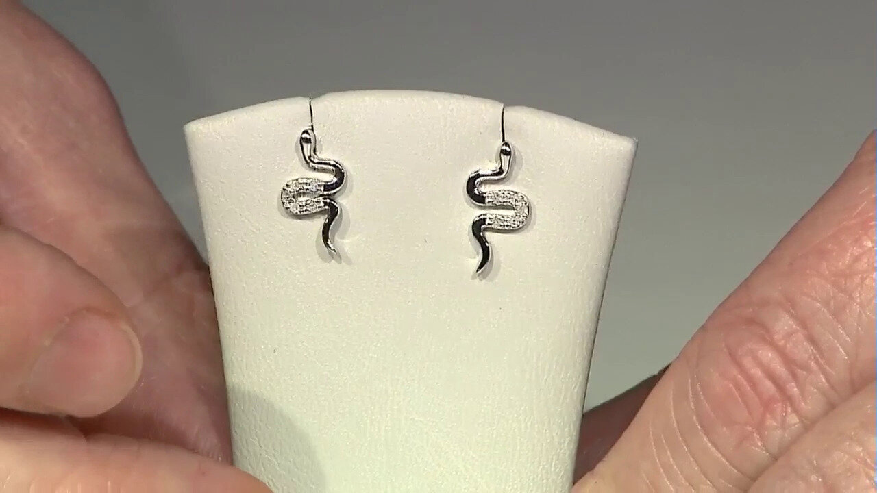 Video Boucles d'oreilles en argent et Diamant I3 (I)