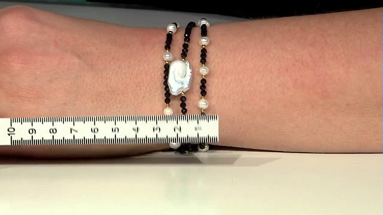 Video Bracelet en argent et Perle blanche de culture d'eau douce