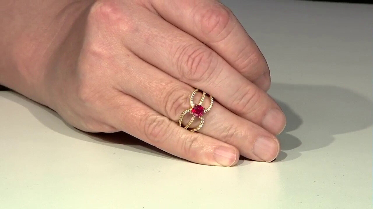 Video Bemainty Ruby Silver Ring