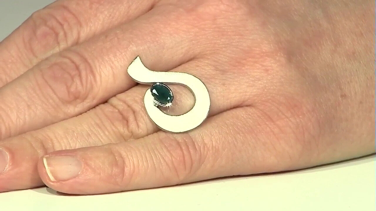 Video Grandidierite Silver Ring (MONOSONO COLLECTION)