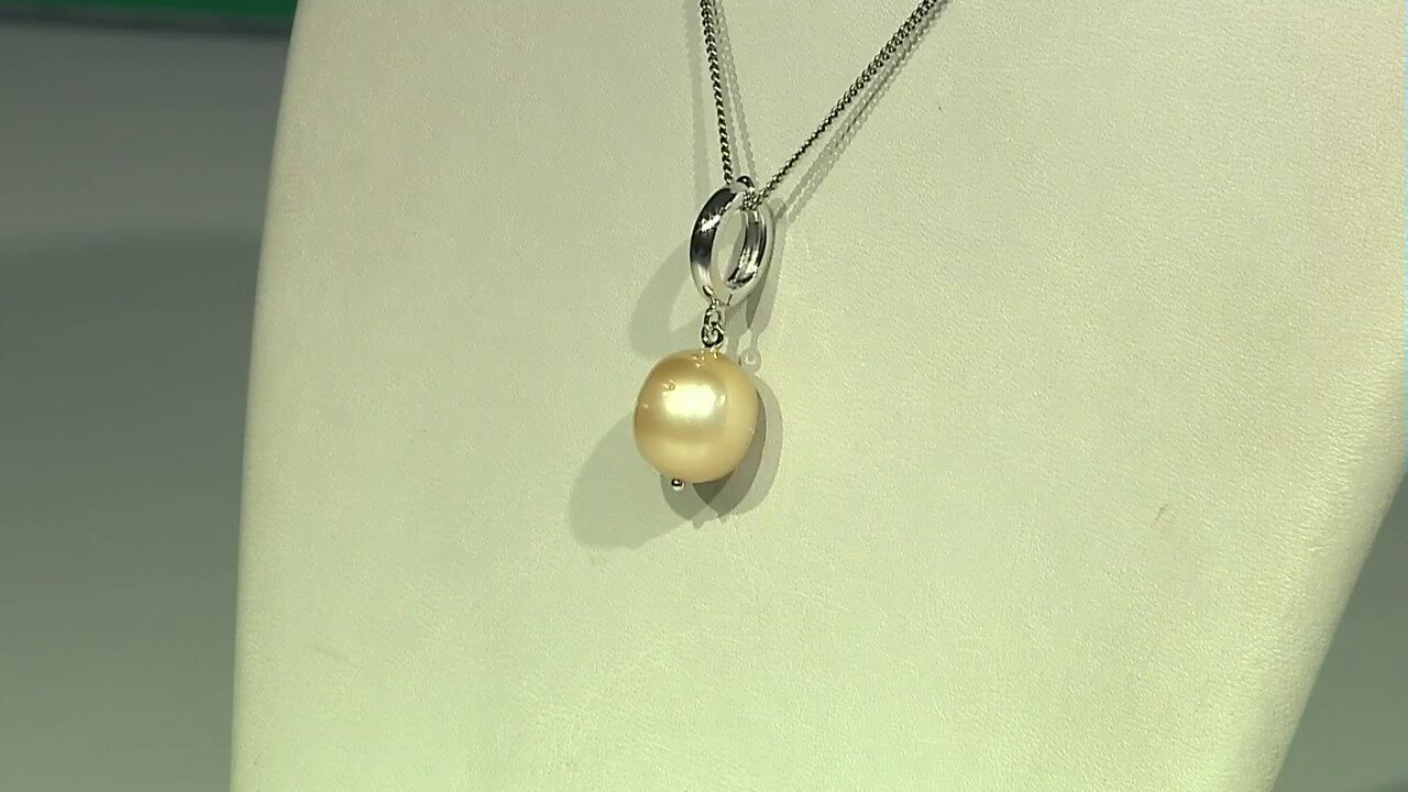 Video Goldene Kabira-Südseeperlen-Silberanhänger (TPC)